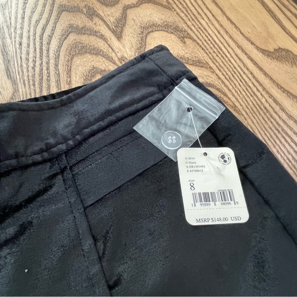Free People Flare Pants Walk With You Velvet Black Flare Trousers NEW - Picture 3 of 13